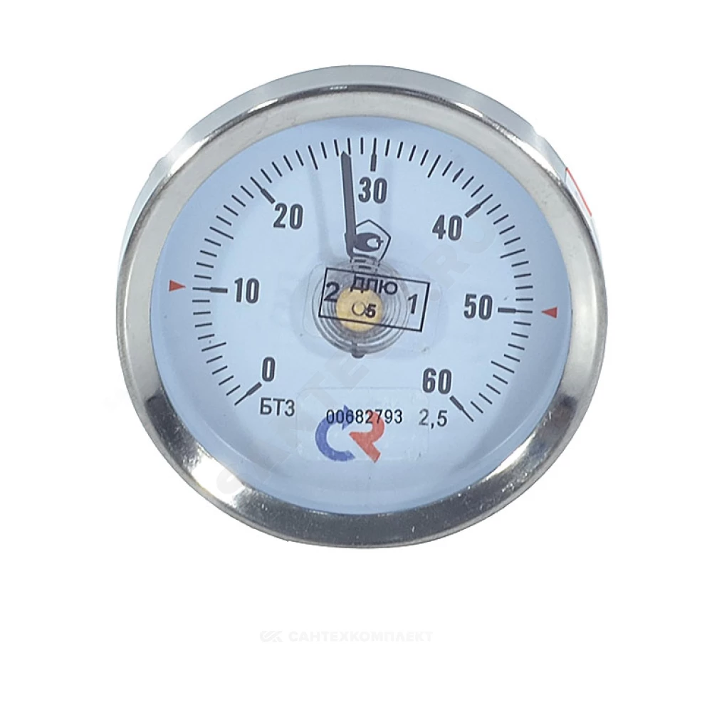 Термометр биметаллический накладной Дк63 60С БТ-30.010 Росма 00000002386