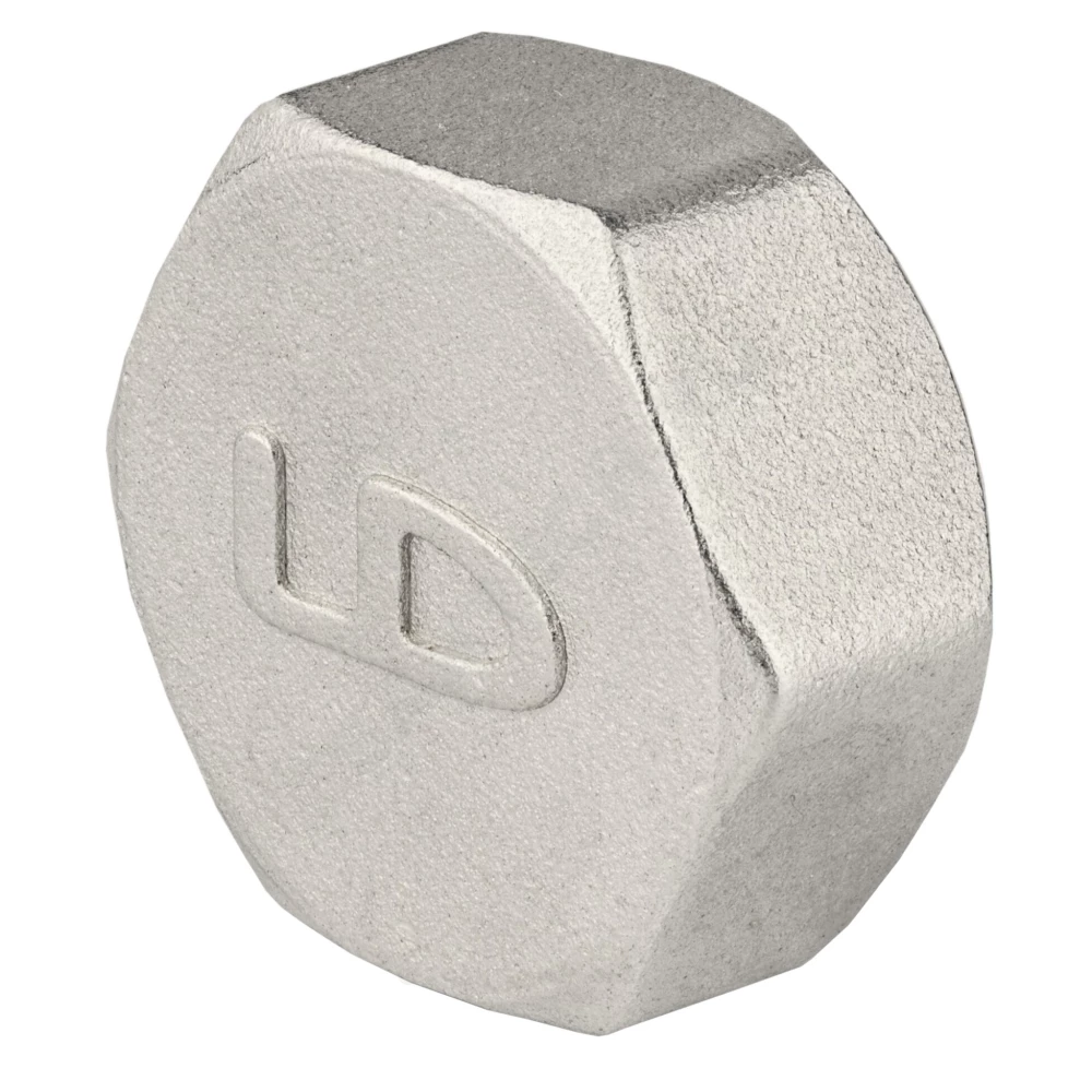 Заглушка латунь никель Ду 40 (1 1/2") ВР LD LD.67.504.40