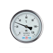 Термометр биметаллический осевой Дк100 L=80мм 120С БТ-1-100 ЭКОМЕРА БТ-1-100-120С-L80