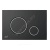 Кнопка для инсталляции черный/хром глянцевый Alca Plast M778