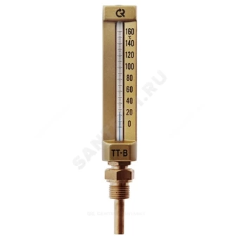 Термометр жидкостной виброустойчивый прямой L=150мм G1/2" 160С ТТ-В-150 150/100 Росма 00000002829