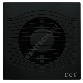 Вентилятор накладной пластик D100 с обратным клапаном Matt black DICITI SLIM 4C