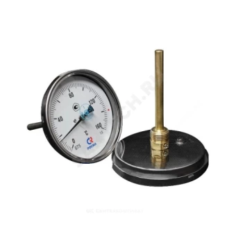 Термометр биметаллический осевой Дк100 L=100мм G1/2" 160С БТ-51.211 Росма