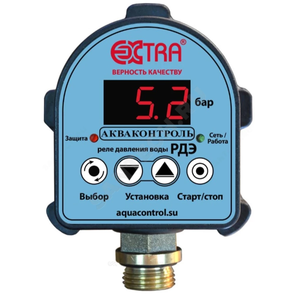 Реле давления электронное РДЭ-10-2,2 0.5-9.9 бар 1/2" Экстра АКВАКОНТРОЛЬ