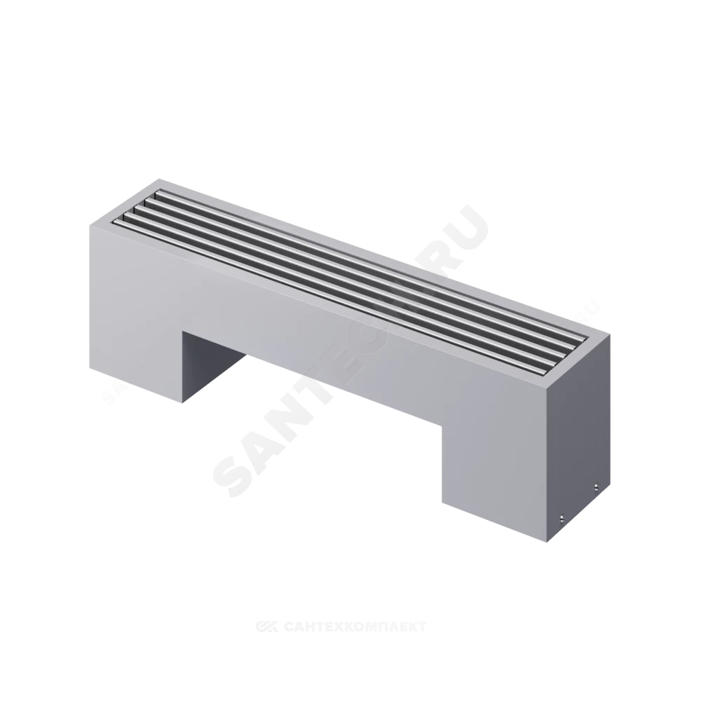 Конвектор напольный STEP 1-N-SS-LG-NA 80х180х3000 бок/п Silver Satin (серебристый) Heaton