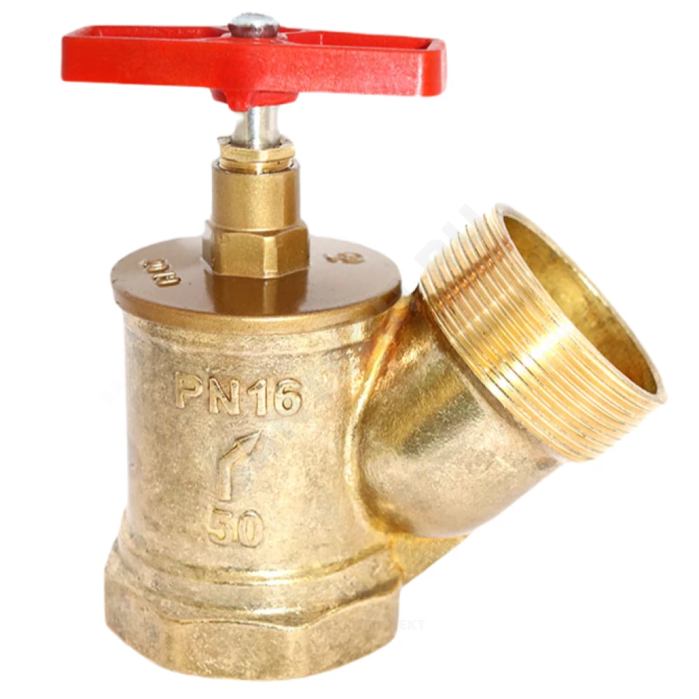 Клапан пожарный латунь угловой 125 гр ПК65 Ду 65 1,6 МПа муфта-цапка Цветлит ZW80009