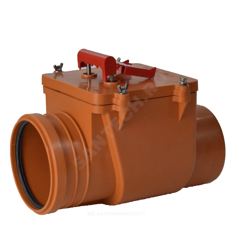 Клапан PP-H обратный канализационный коричневый Дн 160 б/нап в/к Татполимер ТП-85.160