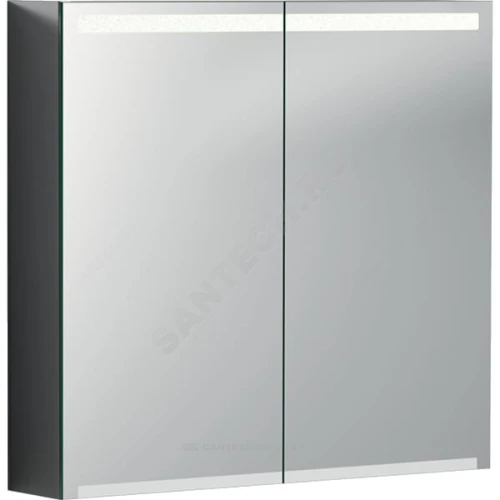 Шкаф зеркальный Option 75 пекан/меламин с подсветкой Geberit 500.205.00.1